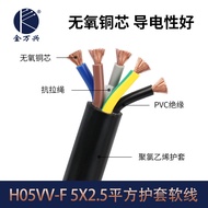 H05VV-F Sheathed Cord European Standard VDE CE Certified Power Cord Soft Cable 5 * 2.5 Square 5 Core