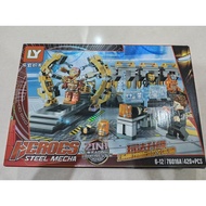 LY - Heroes Steel Mecha 2in1 Iron man Building Blocks - 76016A (420pcs)