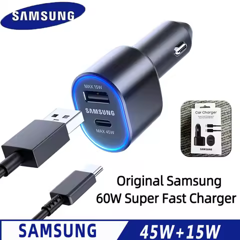 SAMSUNG Car Usb Charger 45w 15w Usb C Quick Fast Charge Adapter Car Cargador Samsung Galaxy S25 Ultr