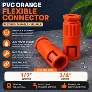Voschtech PVC Flexible Connector Orange Electrical Conduit Pipe Connector 20mm 25mm