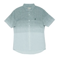 Giordano Men's Cotton Linen Embroidered Shirt (01043247) - 07 - Dk Green x Green