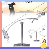 LA Kinetic Fishing Sculpture, Desk Ornament Gift The Fisherman Balancing Sculpture, Creative Metal H