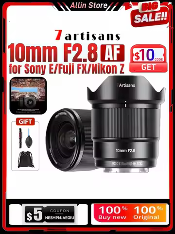 NEW 7artisans 10mm AF F2.8 APS-C Auto Focus Ultra Wide Angle Lens for Sony E∵Alpha 6700 ZV-E10 Fuji 
