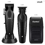 Kemei เครื่องโกนหนวดไฟฟ้าแบบไร้สายของผู้ชาย, KM-1102 KM-2296 KM-2299เครื่องโกนหนวดไฟฟ้าเครื่องตัดผมช