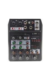 Aibedo P4A เครื่องผสมเสียง 4 ช่องการ์ดเสียงบลูทูธ PC เครื่องเล่นคาราโอเกะมืออาชีพ