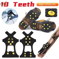 PERKYU Ice Claw, Anti-Slip Spike Ice Gripper Spike,  10 Teeth Universal Shoe Covers Winter Outdoor
