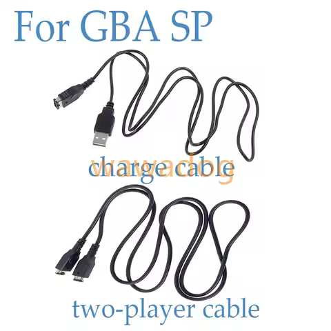 2pcs USB Charging Power Charger Cable For Gameboy Game Advance GBA SP Two-player Cable