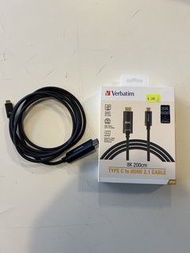 Verbatim 8K Type C to HDMI 2.1 數據線