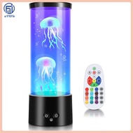 RGB Jellyfish Lamp Jellyfish Aquarium with Remote Control Lava Lamp Coloured Mood Light for Home Off