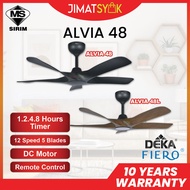 DEKA FIERO ALVIA 48 | ALVIA 48 LED 48 Inch 5 Blades 12 Speed + Reverse Mode DC Motor Remote Control 