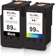 SanSeCai Remanufactured Ink Cartridges for Canon PG-89XL CL-99XL Compatible for Canon PG89 89XL CL99