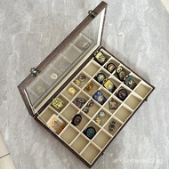 Thai Buddha Amulet Black Buddha Amulet Storage Box Buddha Amulet Box Anti-Wood Grain Leather Jewelry