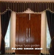 Gorden Poni Satu Set Gorden Pintu Gorden Jendela/ Gorden Poni Pisah Gorden Termurah Gorden Dua Lapis