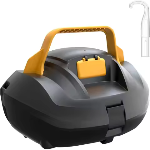 Cordless robot pool cleaner with hook and 120 minute running time, automatic pool vacuum cleaner