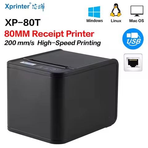 Receipt Printer 80mm Hand Printer 80T USB/USB+Lan Port Printer With Auto Cutter POS Printer Kitchen 