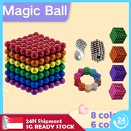 SG 【IN STCOK】Magnetic Magic Ball DIY 5mm Magnetic Cube Toy Building Blocks 216pcs