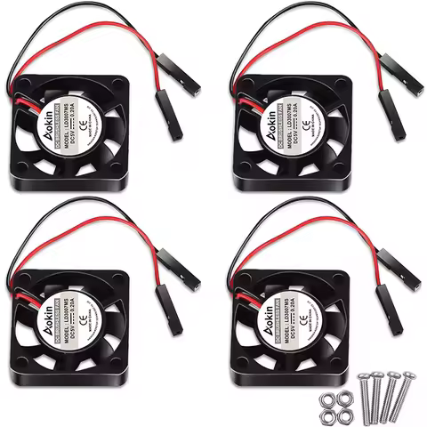 4Pcs 3007 Fan for Raspberry Pi 5 Cooler Pi Brushless Cooling Case Fan 30MM 1.18in 3.3V 5V DC Quiet f