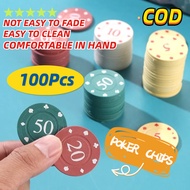 100pcs PP/Clay Casino Poker Chips with Case Poker Set Texas Poker Game Playing Chip Token