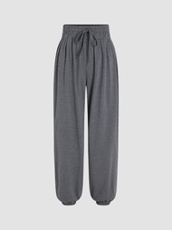 Cider Solid Knotted Jersey Trousers