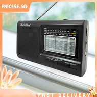 [fricese.sg] KK-2005 9 Bands Shortwave Radio Earphone Jack AM/FM/SW Portable Radio for Senior