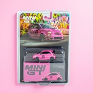 New Store Toy Model MINIGT 1: 64 851 ABARTH 595 Pink Alloy Car Model