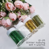 Code: E1-39 Glitter tube set of 4 colors 20 grams tube/ Price: Rp. 25,000 / set of 4 tubes
