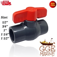THAIFENG T.F. PVC Ball Valve TF Pipe Fitting Stop Cock Socket End & Threaded (15mm/ 20mm/