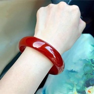 huangfuqiang Natural Brazilian Red Agate Jade Chalcedony Bracelet for Women's Benmingnian Wangfu Jade Bracelet as a Gift for Mom and GirlfriendFashion Bangle Bracelets