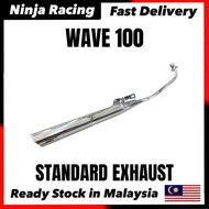WAVE100 EXHAUST (bunyi std) WAVE 100 WAVE100 EXHAUST EKZOS EXZOS PIPE MUFFLER STANDARD STD ASSY set 