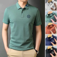 ✦Twooee✦ office business short sleeve polo T shirt men summer basic polo shirt Men T shirt men collared