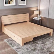 IDEAL MINIMAL เตียงไม้แท้ ไม้สนขนาด 6 ฟุต 5 ฟุต 3.5 ฟุต รับประกันอายุการใช้งานมากกว่า 7 ปี