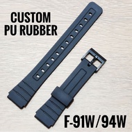 () Casio F-91W-1DG /94W Watch Band. PU RUBBER QUALITY
