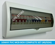 16WAY PVC MCB BOX COMPLETE SET (40A / 63A) (ABB / UMS)