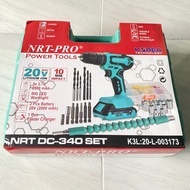 NRT-PRO DC340 Bor ces Cordless Drill Baterai Tangan Beton Impact Murah