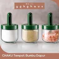 YOKOHAUS - CHAKU Multipurpose Kitchen Spice Container Spice Storage With Spoon Salt and Pepper Stora
