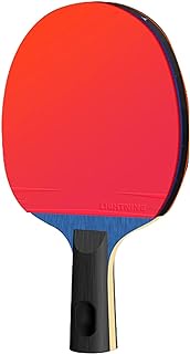 COOKX Ping Pong Racket Performance-Level Flared Handle Table Tennis Paddle Table Tennis Paddle with Ergonomic Handle for Tournament Play Training 1 Pack/Short Handle (Size : Short handle)