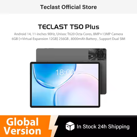 Teclast T50Plus 11" 2K 90Hz High Refresh Android 14 Tablet 6GB +256GB UNISOC T620 8000mAh Battery 8M