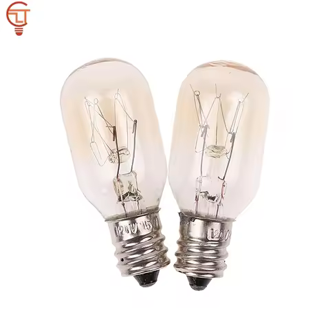 1Pc T20 E12 120V 15W/25W Salt Lamp Globe Bulb Incandescent Bulbs Refrigerator Oven Light Bulbs Repla