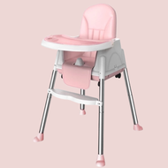 FOLDABLE & PORTABLE With Wheel Baby Dining Chair High Chair Baby Chair Adjustable / BABY DINING CHAI