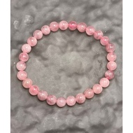 Madagascar FullNatural Super 6.4mm Purple Rose Quartz Stone Bracelet F668