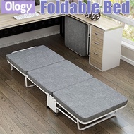 Foldable Bed Office Space Saving Folding Single Queen Size Mattress Portable Lying Hospital Guest Maid Beds with Wheels