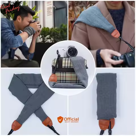 Universal Scarf Shoulder Strap Neck Sling for Sony Nikon Z5 Z8 Canon R5 R6 R8 Fuji XT5 Pentax Panaso
