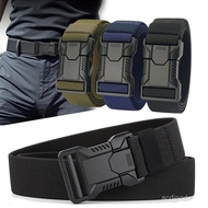 New Quick Release Pluggable Buckle Men Belt Breathable Elastic Outdoors Belts For Men Elastic Pants 