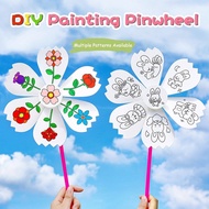 DIY Coloring Pinwheel Toy | Blank Drawing Windmill for Kids Art & Craft Activity