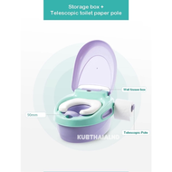 🌸KUB🌸 2 In 1 Potty Train กระโถนเด็ก ที่รองชักโครก กระโถน ฝึกขับถ่าย เบาะนุ่ม นั่งสบาย 6 เดือน - 6 ปี