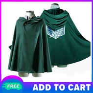 Attack On Titan cosplay cloak เสื้อคลุมไททันอะนิเมะโจมตีผ่าพิภพไททันชุดคอสเพลย์สำหรับชายหญิงสีเขียวเ