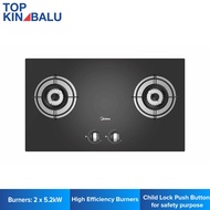 MIDEA 76CM MGH-76Q60B 2-BURNER BUILT-IN GLASS HOB