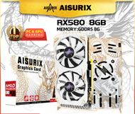 AISURIX AMD การ์ดจอ RX 580 8GB GDDR5 HDMI 2048SP 256Bit Radeon RX580 VGA การ์ดกราฟิก RX580-PANDA