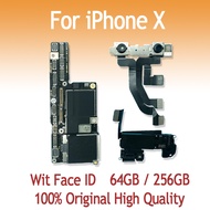 64GB 256GB Motherboard For iPhone X With Face ID iOS Logic Board  IOS Mainboard