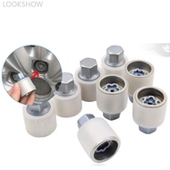 LOOKSHOW Car Anti-Theft Wheel Lock Key Tire Security Screw Removal Socket Tool for Audi VW A3 A4 A6 